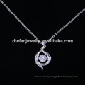 ZheFan latest design heart shaking pendant necklace crystal silver pendant